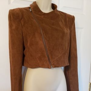 Women's crop zipper jacket by BCBGMaxazria, size M